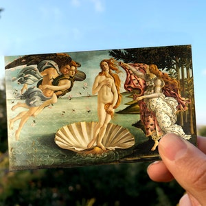 The birth of Venus by Sandro Botticelli ~ 2.5&quot; x 4&quot; UV Coated gloss sticker