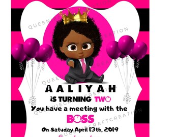 boss baby invitations girl