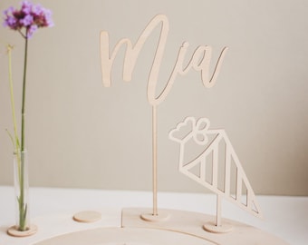 Namensstecker Geburtstagsring Holz | Geburtstagskranz personalisiert | Tischdeko Geburtstag | Geburtstagsteller Kerzen | Geburtstagszug