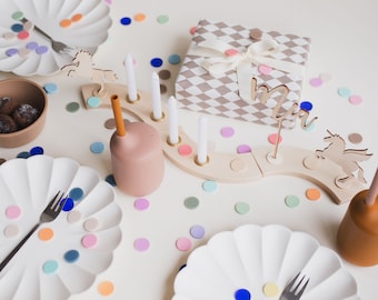 Moderne Geburtstags Tischdeko Konfetti Acryl | nachhaltig und wiederverwendbar | Deko Ideen Geburtstag | Konfetti Glitzer