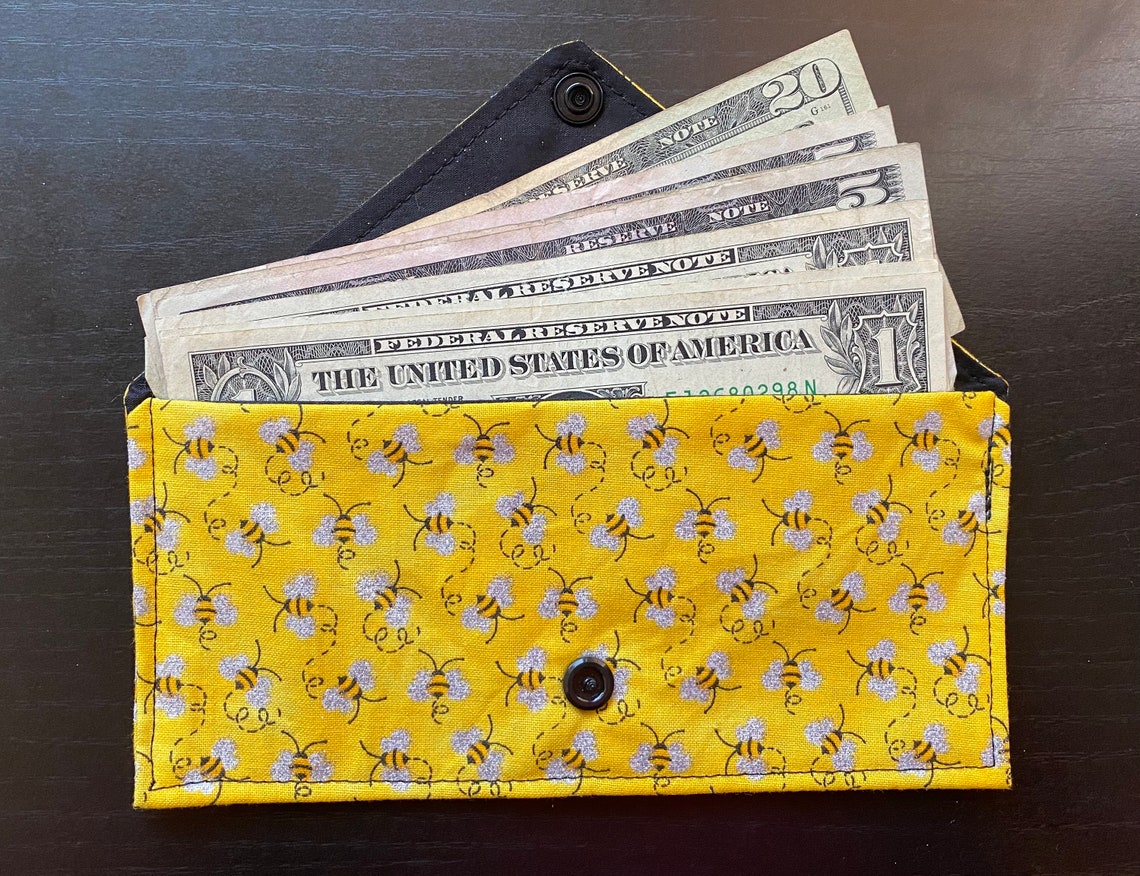 Bee Pattern Money Holder Fabric Wallet Cash System Envelope Etsy