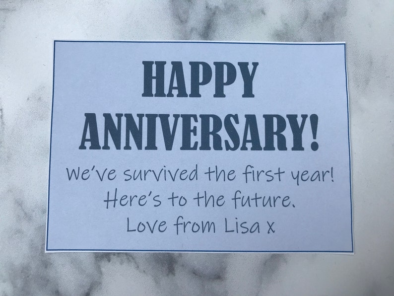 Personalised message Wedding anniversary husband fiance gifts 8 x Pic n Mix sweet bags wife Free postage Sweets ANNIVERSARY GIFT BOX