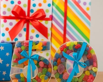 Sweet Filled Number, Plywood Birthday Candy, Milestone Gift