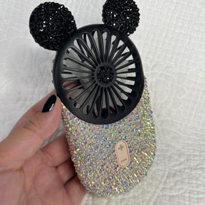 Rhinestone Mickey Fan