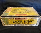 Vintage Havana Ribbon Cigar Box