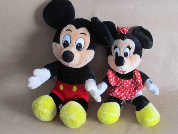 vintage mickey and minnie mouse stuffed animals