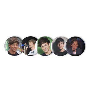 Louis Tomlinson Set 5 of pin buttons