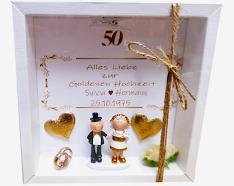 Geldgeschenk  Goldene Hochzeit Verpackung Box