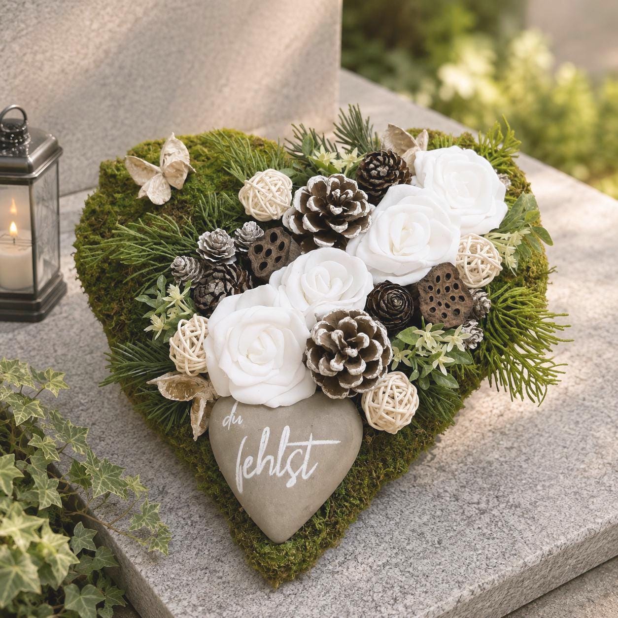 Grabschmuck winter herz