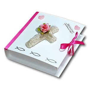 Geldgeschenk Kommunion Konfirmation Firmung Taufe pink personalisiert