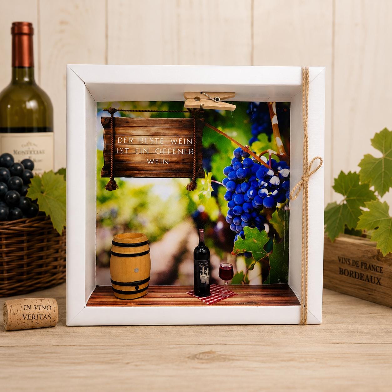 Geldgeschenk Verpackung Weingutschein Wein Weinprobe Geschenk Geburtstag