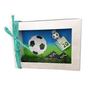 Money Gift Voucher Soccer Man Boy Ticket Shoes