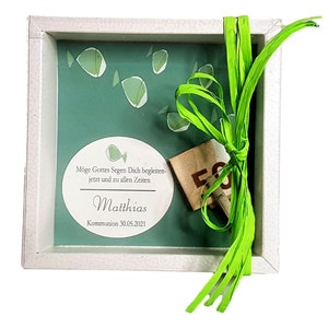 Money gift packaging communion confirmation green personalized