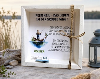 Geldgeschenk Angeln mit Spruch | Geschenkidee für Angler Fischer Männer Geburtstag Rente Ruhestand