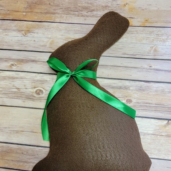 Chocolate Easter Bunny Wreath Attachment, Centerpiece Chocolate Bunny, Handmade Fake Chocolate Bunny Attachment, Spring Attachment