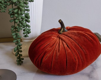 Velvet Pumpkins, Wedding Centerpiece, Fall Decor, Rustic, Thanksgiving, Farmhouse, Shabby Chic, Wreath Attachment, Many Colors Velvet