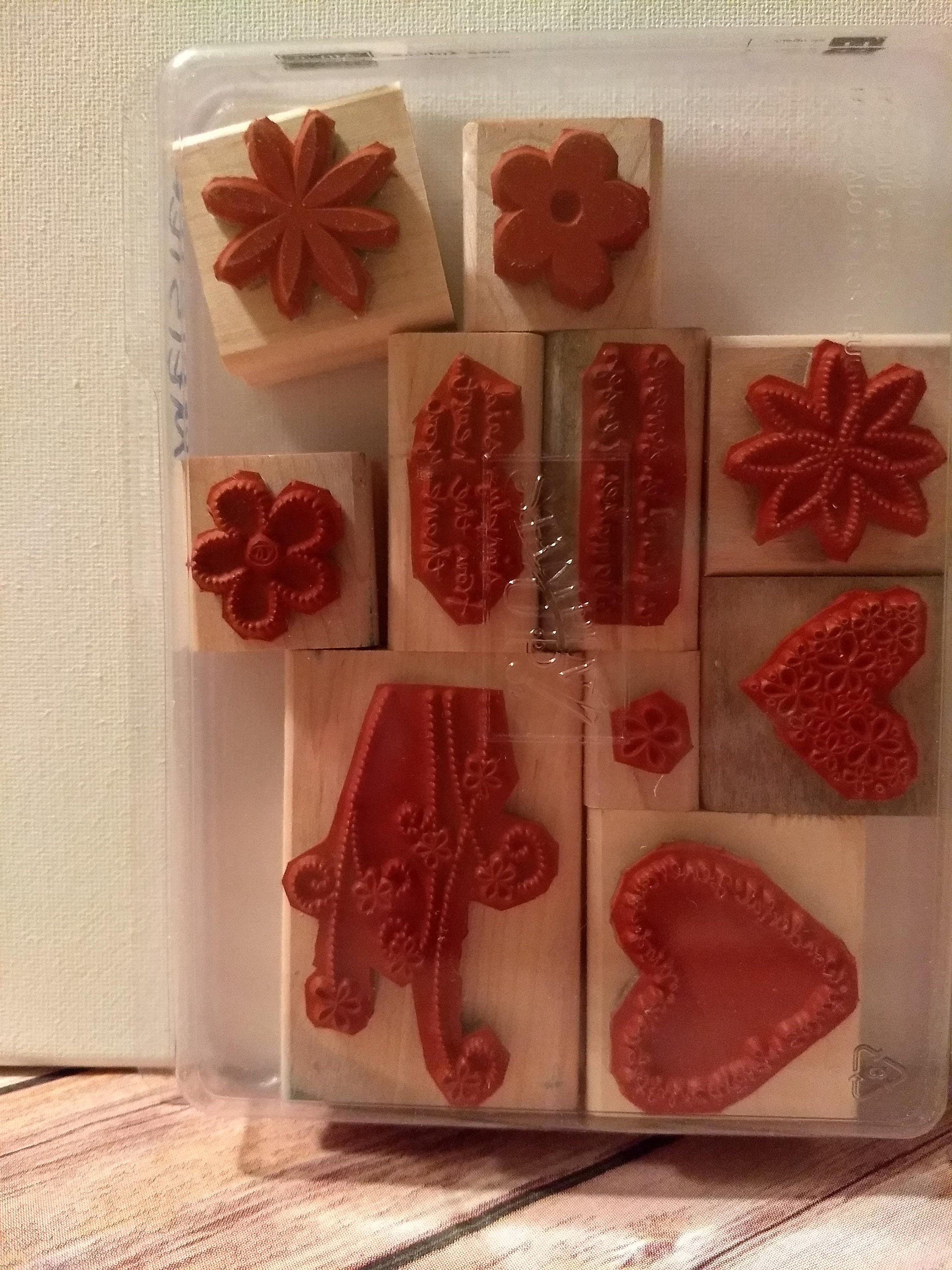 Stampin' up Retired Simply Said Wood Mounted Rubber Stamp, Set of ...