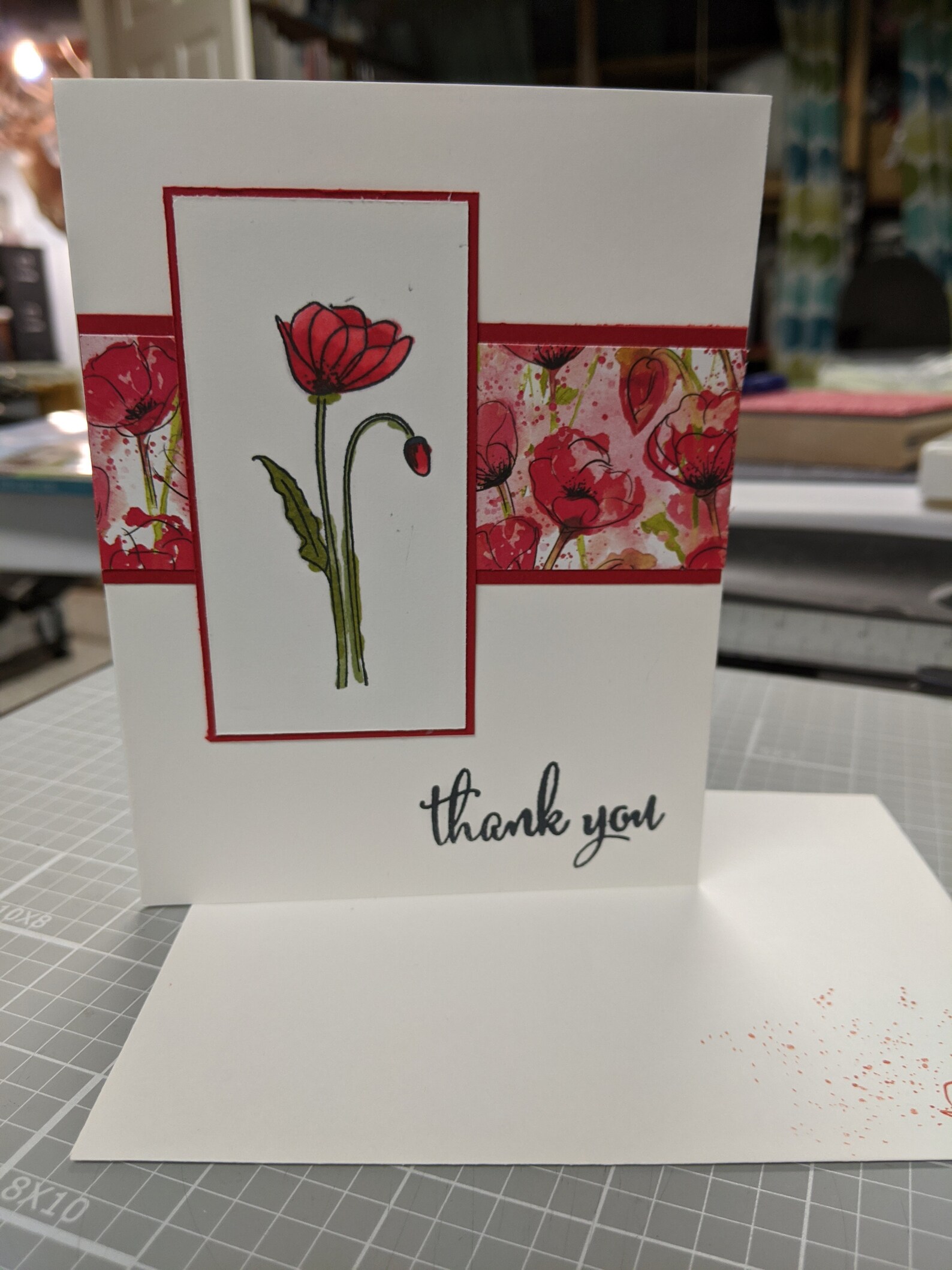 Thank You Card Set of 6, Greeting Card, Stampin' up Floral Card ...