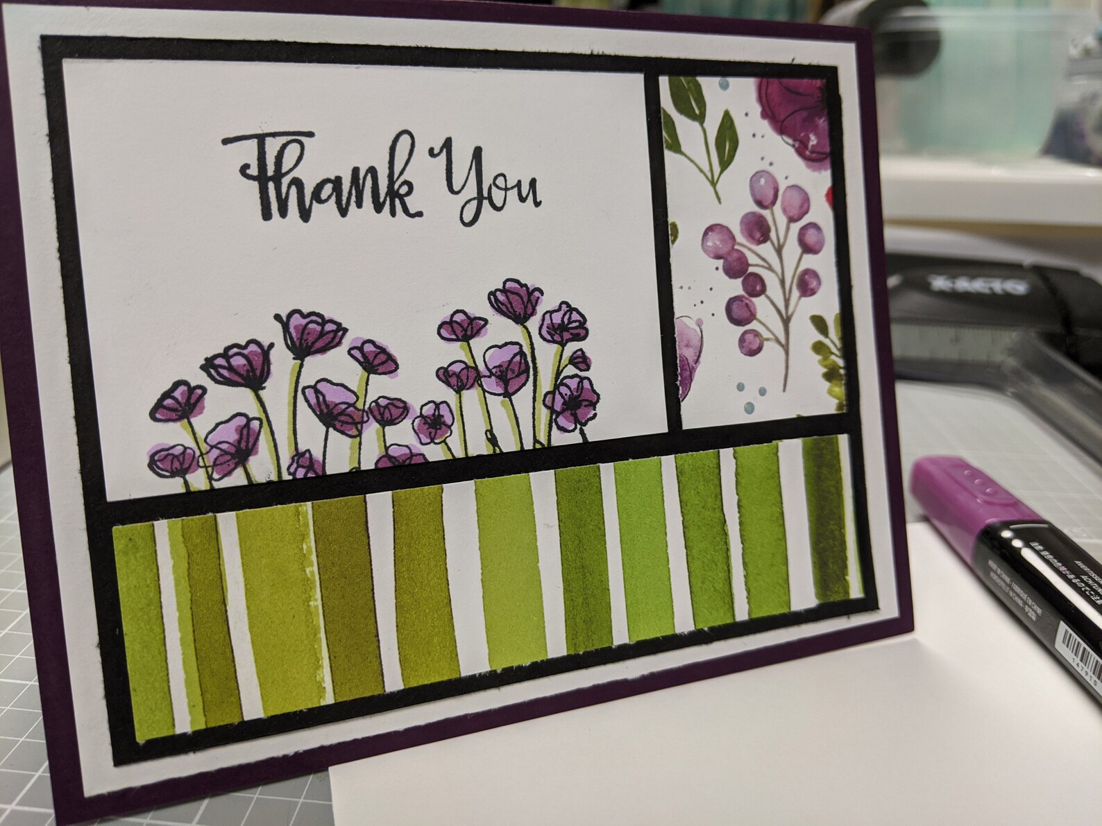 Thank You Card Set of 6 - Greeting Card, Stampin' up Floral Cards ...