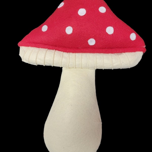 Red Mushroom Wreath Attachment, Handmade, Fake Red White Capped Mushroom Foam Core Attachment, Ornament, Door Hanger