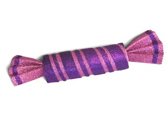 Glittery Faux Candy Pink/Purple Wreath Attachment, Handmade, Halloween Candy Decor, Wreath Attachment, Ornament, Sparkle Candy