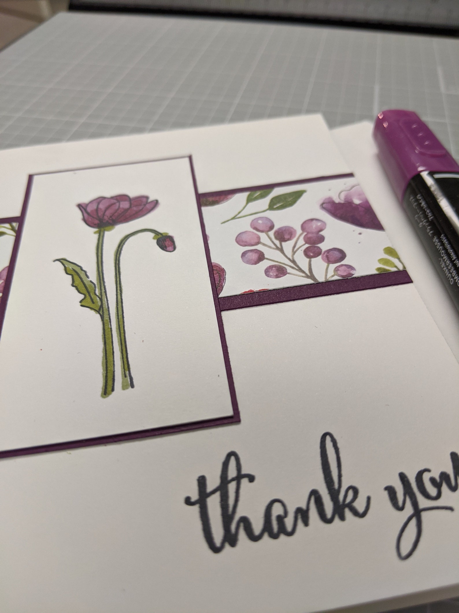 Thank You Card Set of 6, Greeting Card, Stampin' up Floral Card ...