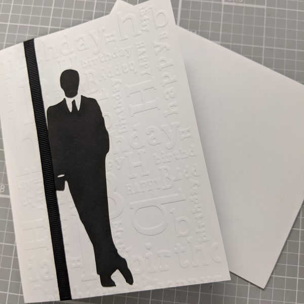 Masculine Card, Mad Men Silhouette, Birthday card, Stampin'  Up Images, Greeting Card, Fabulous Birthday, Handmade