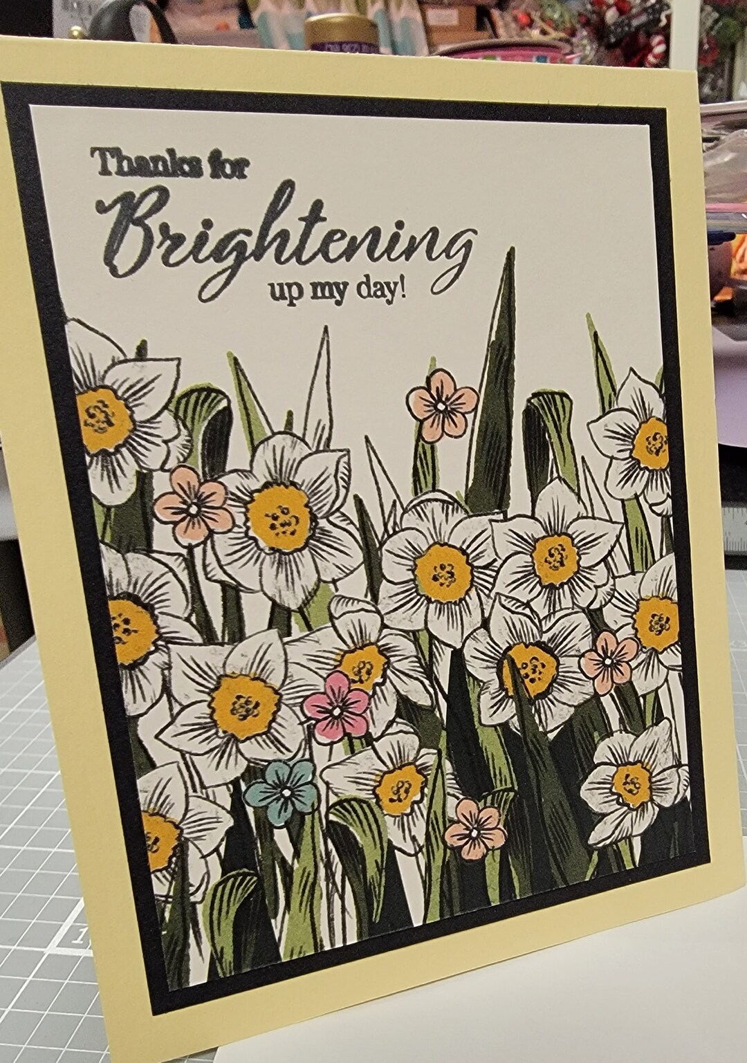 Daffodil Blank Note Card Set of 6, Stampin' up Thank You Card Set ...