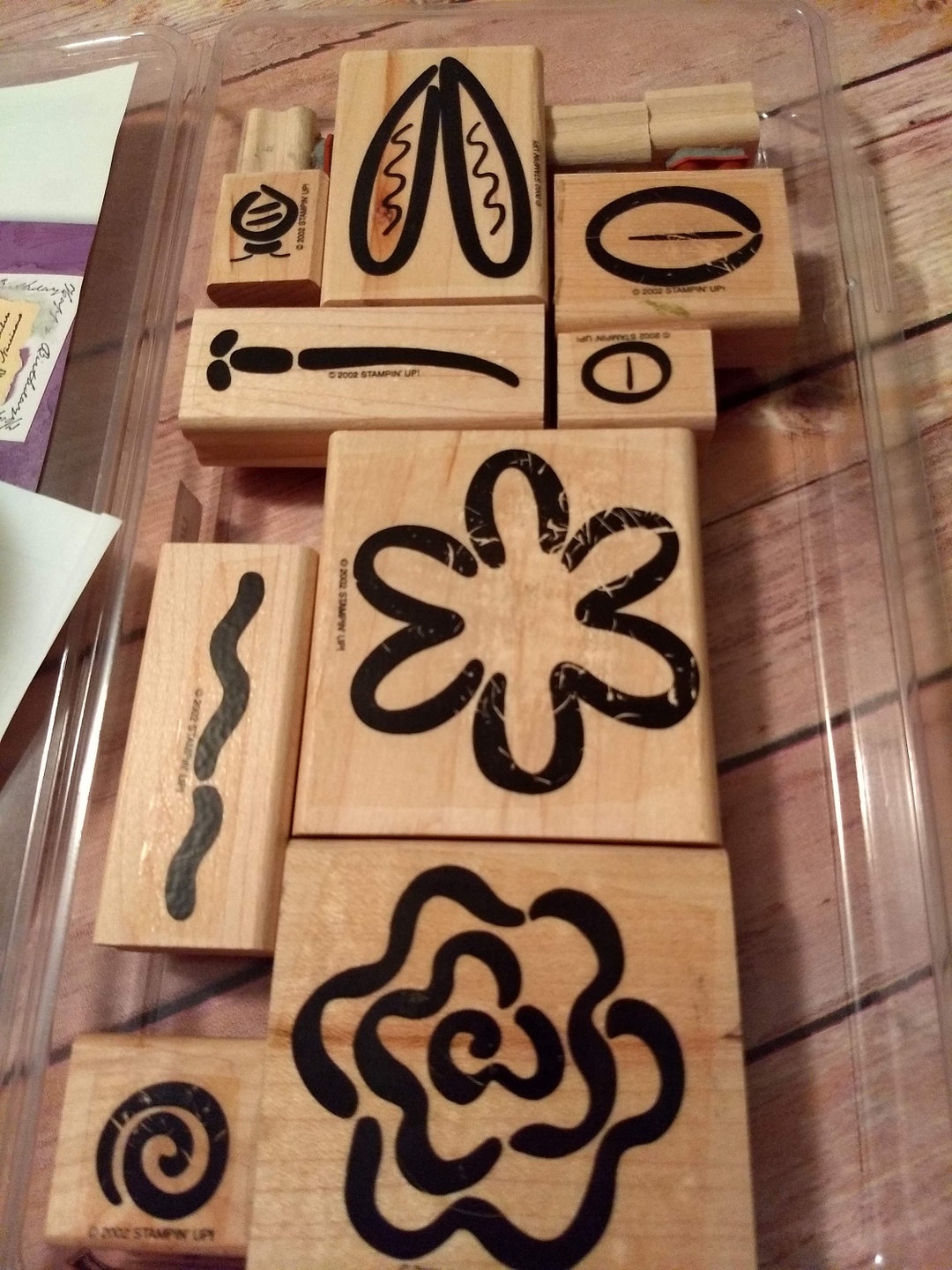 Stampin' up Retired Springtime Fun Wood Mounted Rubber Stamp, Set of ...