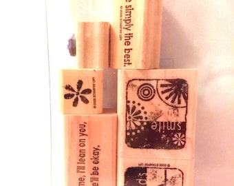 Seeing Spots Stampin' up Retired Wood Mounted Rubber Stamp, Set of Six ...