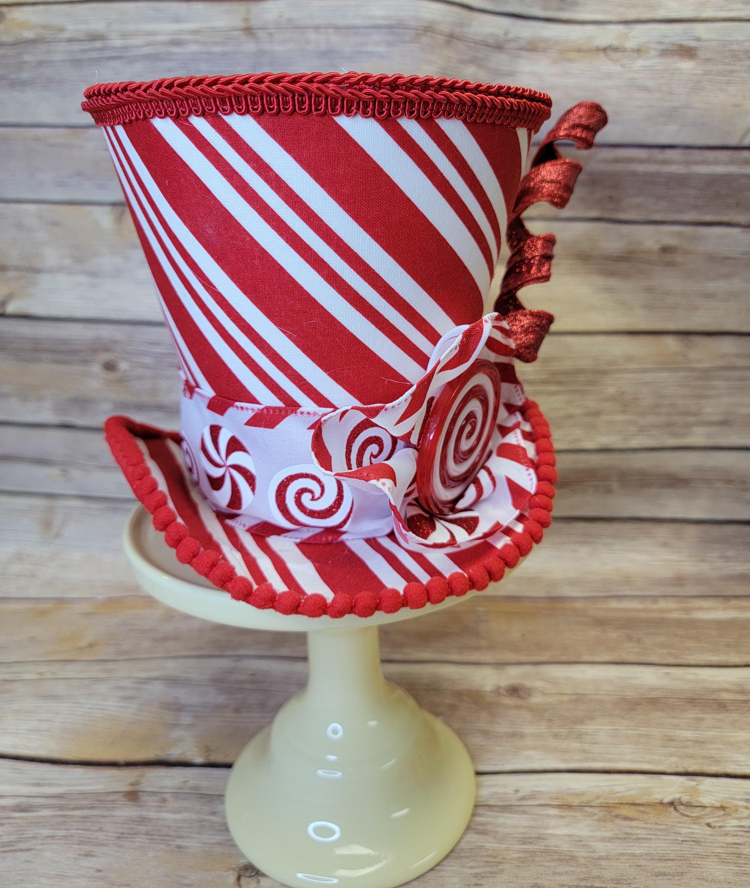 Peppermint Striped Top Hat