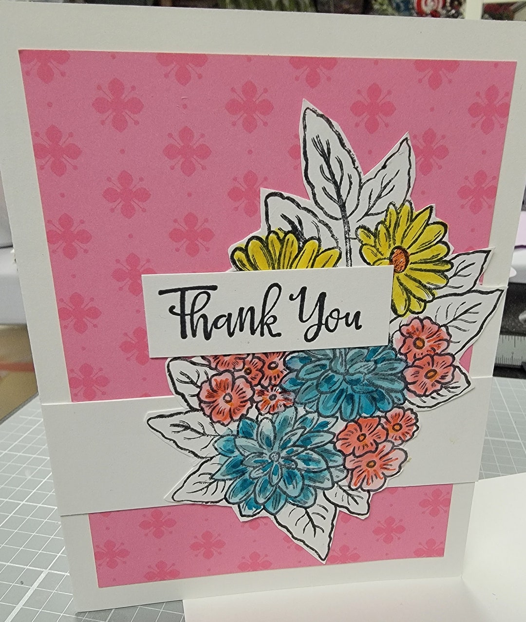 Thank You Card Set of 6, Greeting Cards, Thankful Floral Cards, Stampin ...