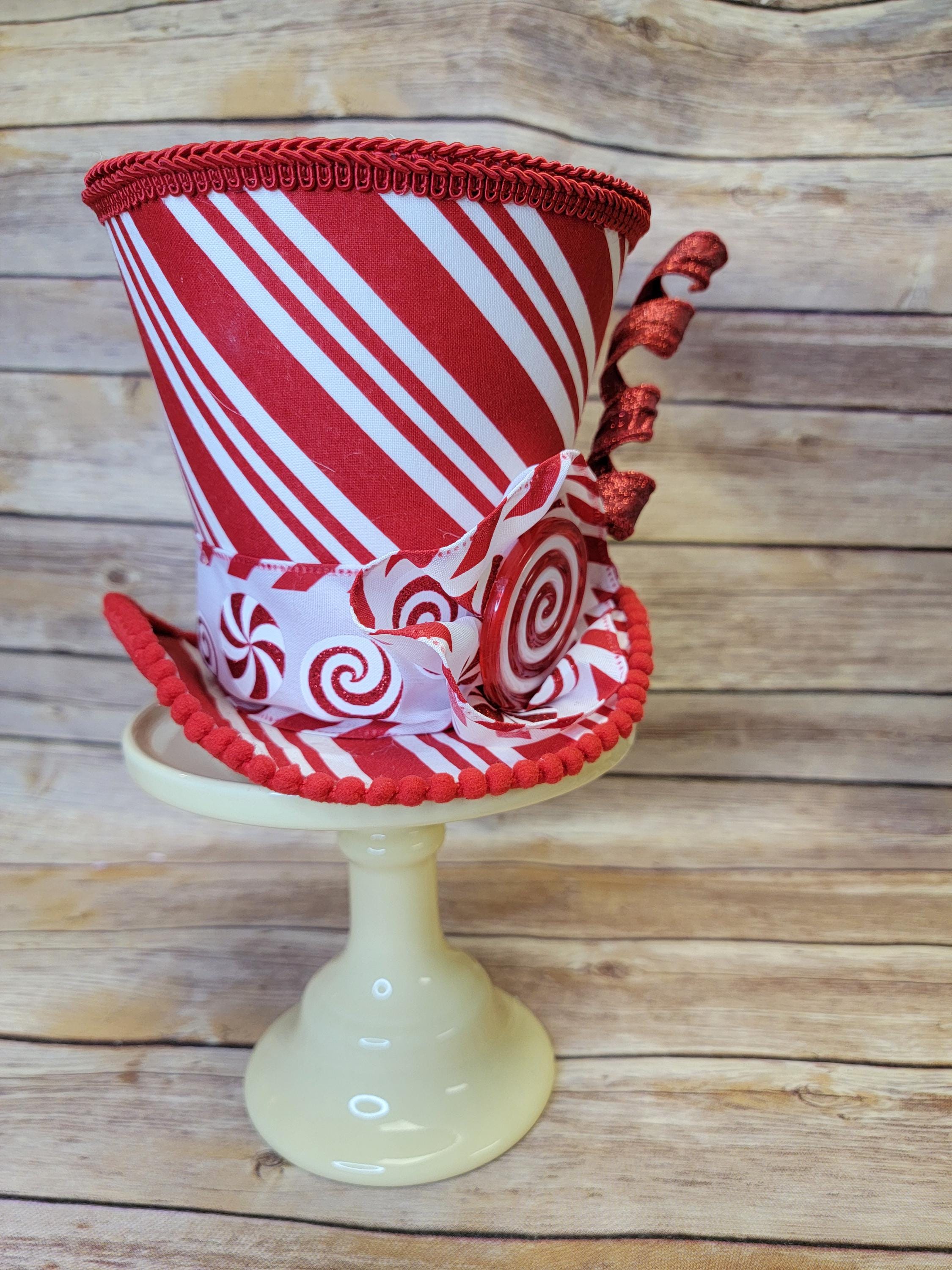 Peppermint Striped Top Hat