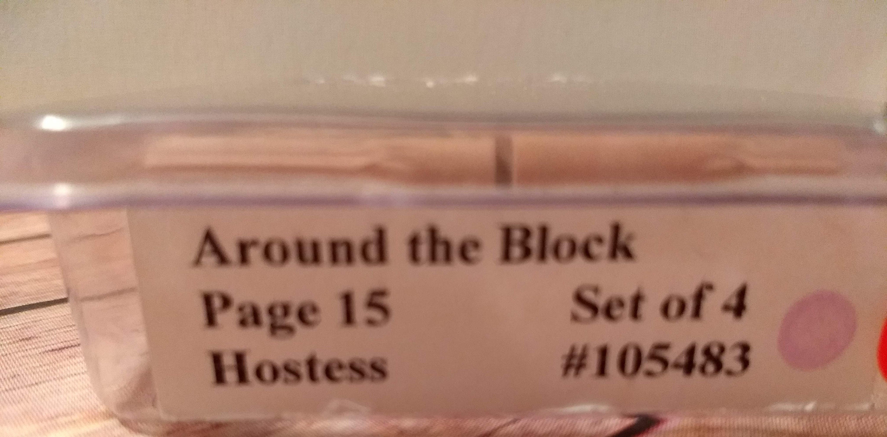 Stampin' up Retired Around the Block Hostess Set Wood Mounted Rubber ...