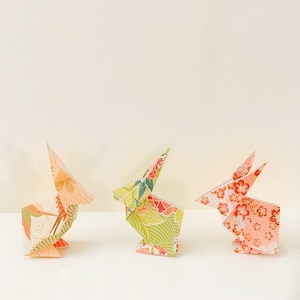 Origami Kaninchen Papiergirlande, Ostern & Frühling Papierdekoration, Kaninchen Dekoration, Kinderzimmer Kinderzimmer