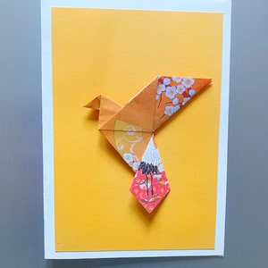 Tarjeta de paloma de origami personalizada, tarjeta en blanco "solo porque sí", juego de tarjetas de felicitación para cumpleaños/días festivos, arte de papel original