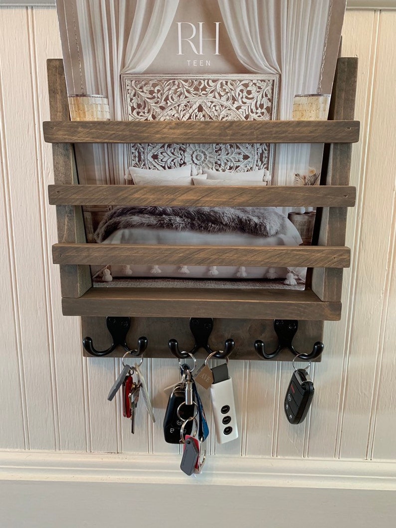 Mail Organizer Mail Sorter Mail and Key Holder Wall Mail Etsy