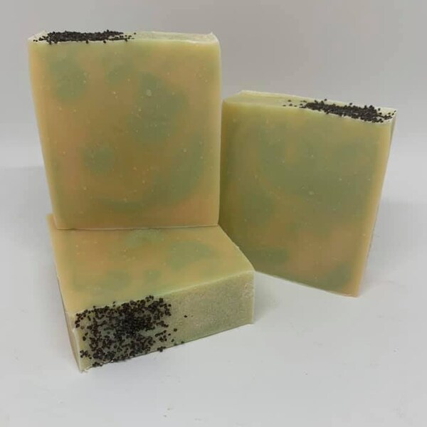 Handmade Lime & Litsea Essential Oil Diatomaceous Earth Soap