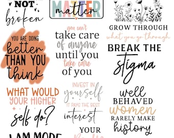 Mental Health Affirmation sticker | Self Love stickers | Motivational Sayings Printable | Therapy Office Decor | Inspirational Quote