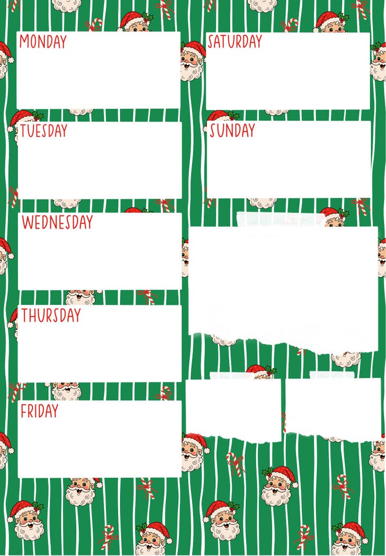 Christmas Weekly Planner Printable, Holiday Planner, Meal Planner ...