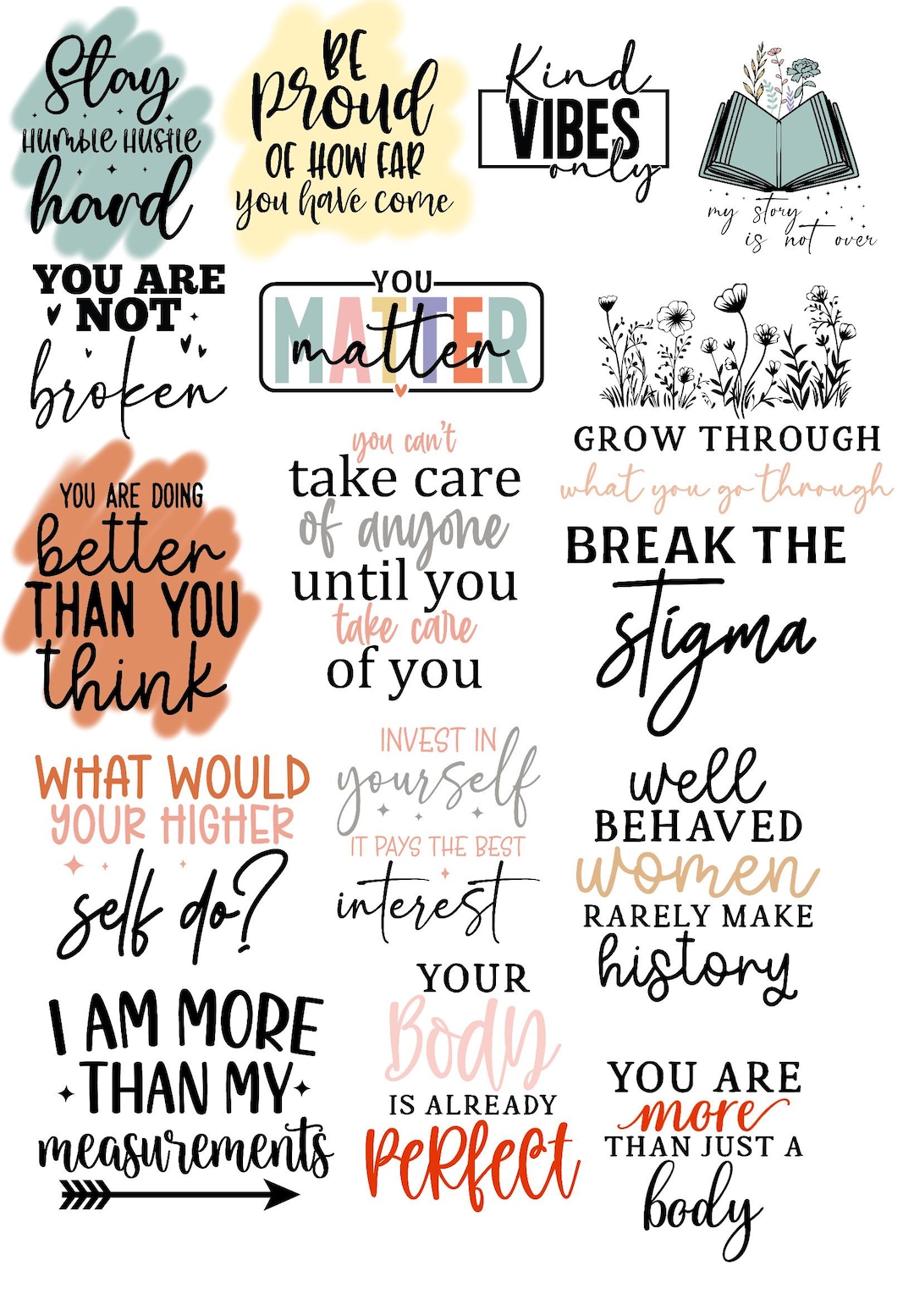 Mental Health Affirmation Sticker | Self Love Stickers | Motivational ...