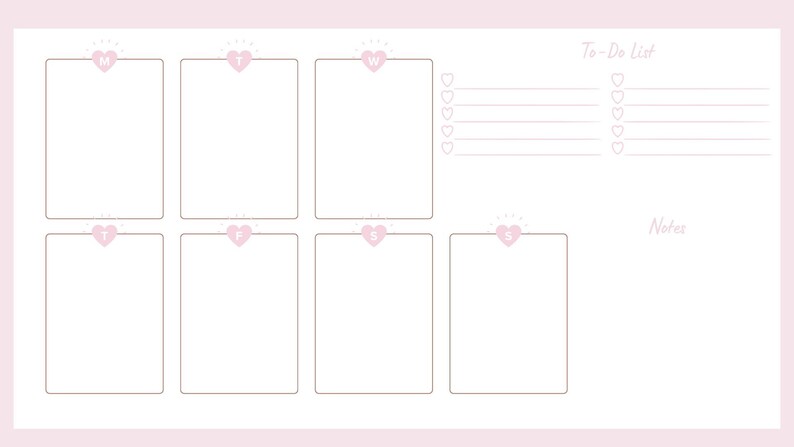 Weekly Planner Printable | Pink Weekly Schedule Template | Digital ...