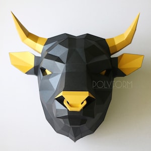 Bull Gift Box Low Poly Papercraft PDF Template Model Sculpture - Etsy