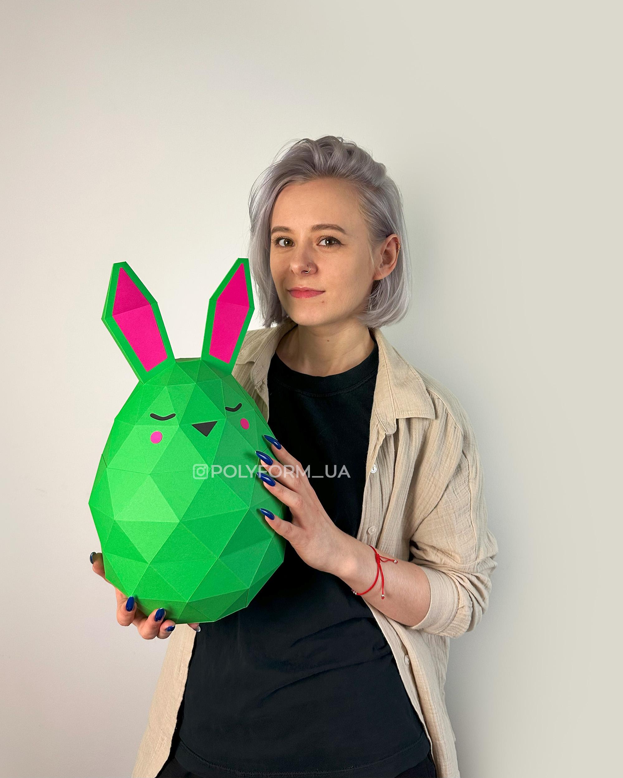 Easter Egg Rabbit Low Poly Papercraft PDF Template Decoration - Etsy