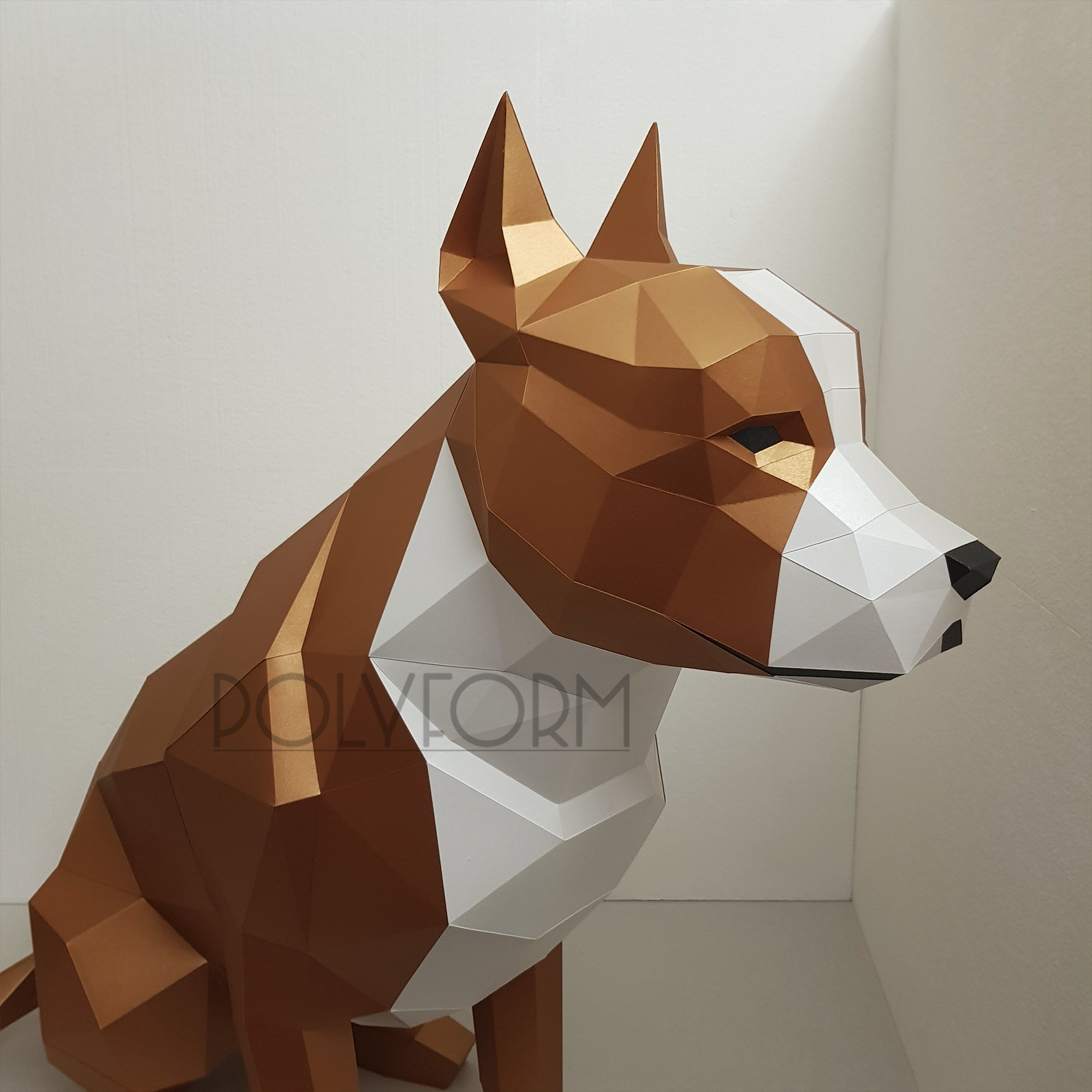 STAFFORDSHIRE TERRIER Low Poly Staff Dog Papercraft PDF Etsy