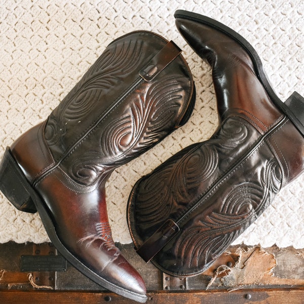 Bottes Western Vintage Laredo Année 2000 - Cuir - Pointure 44 / US 10.5