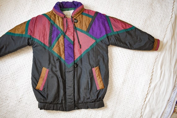 80s Retro Vintage Quilted Puffer Windbreaker Coat | Vintage 80s Retro Vintage Quilted Puffer Windbreaker Coat | Vintage