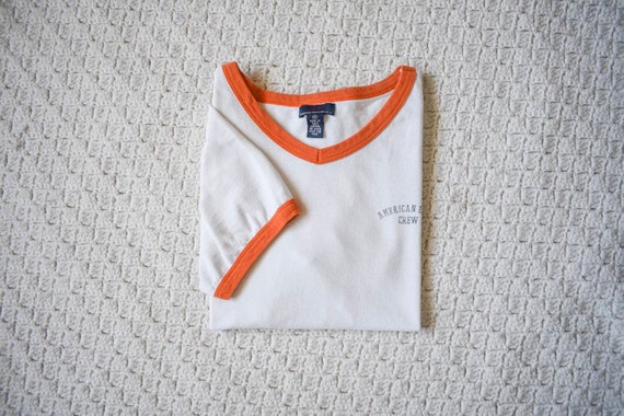 vintage rowing cropped ringer tee | vintage Ameri… - image 1