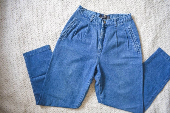 80s high waist denim slacks medium wash | 80s 90s… - image 4