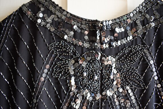 vintage Lord + Taylor bedazzled little black dres… - image 4